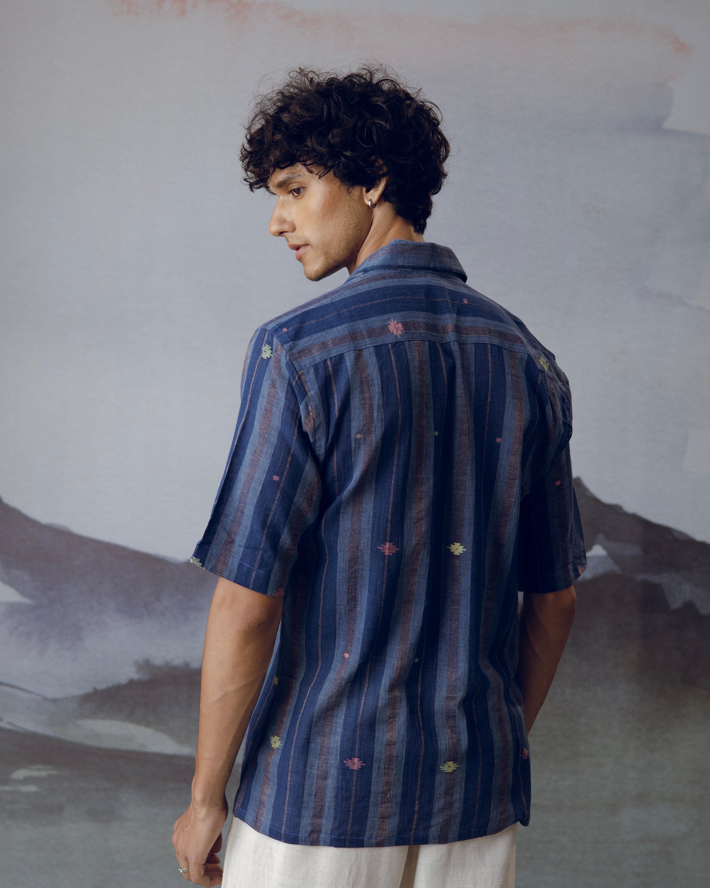 INDIGO COPPER STRIPE SHIRT