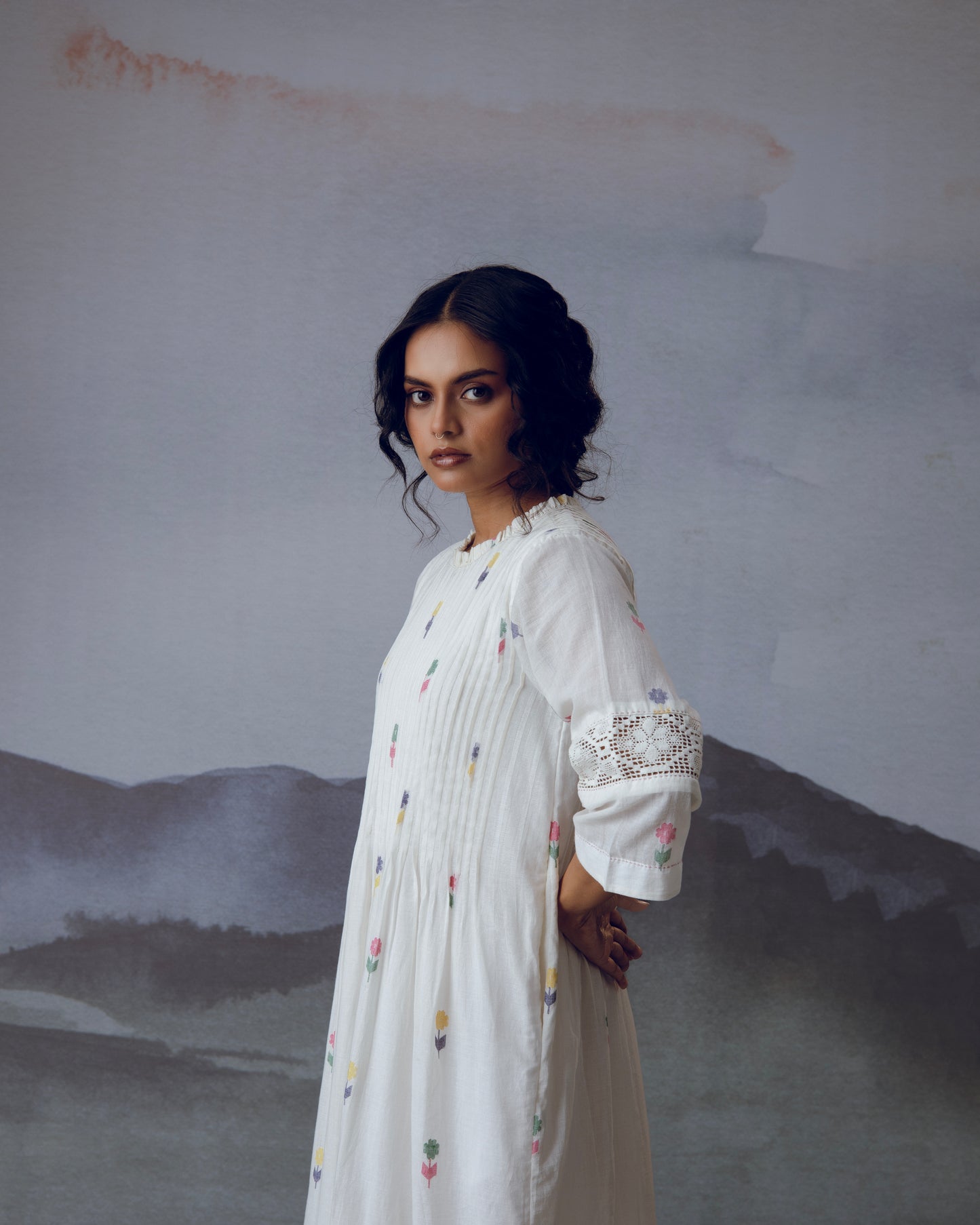 Phool frill dress