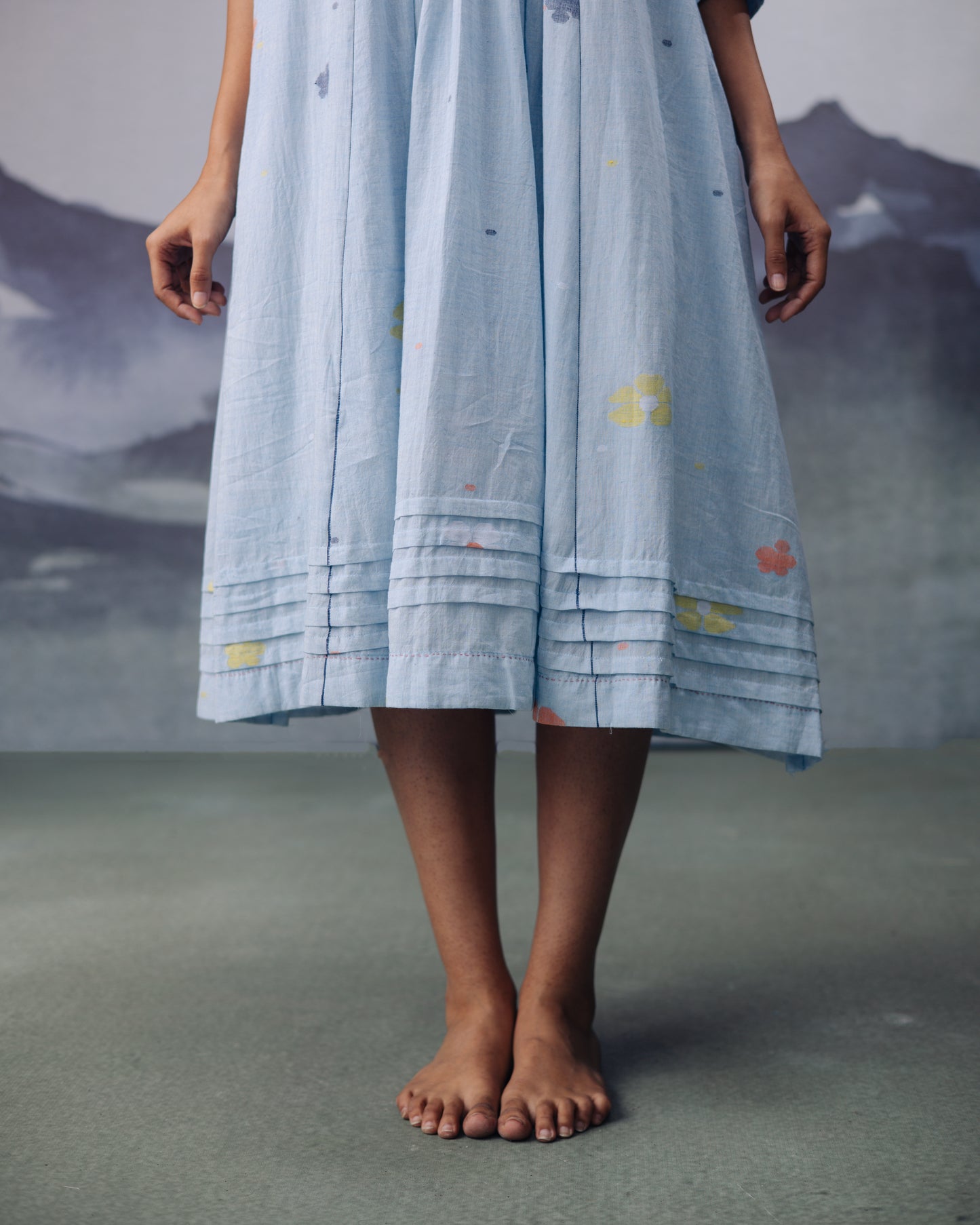 Sky Daisy Desire Pintuck Dress