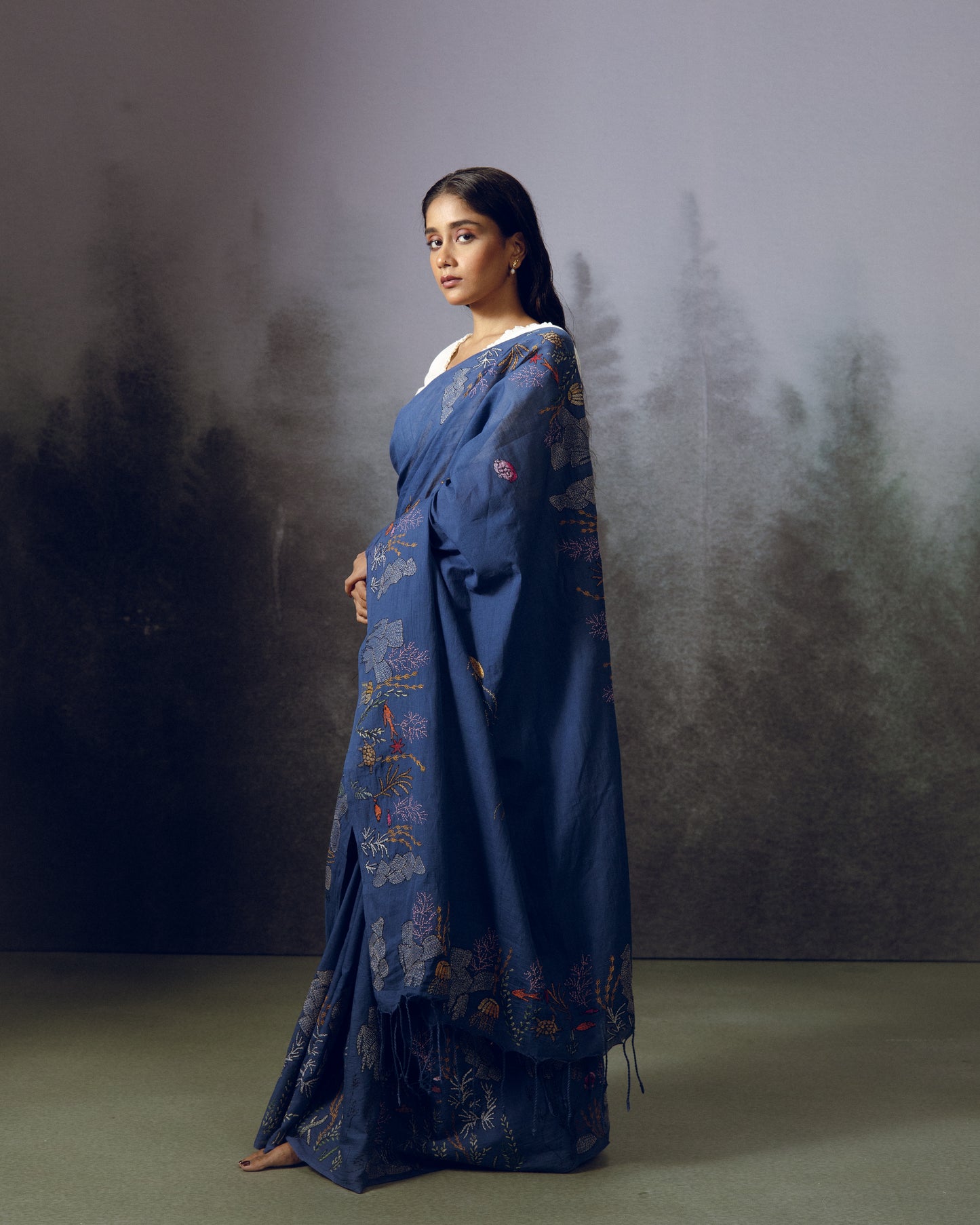 Aquatic Saree