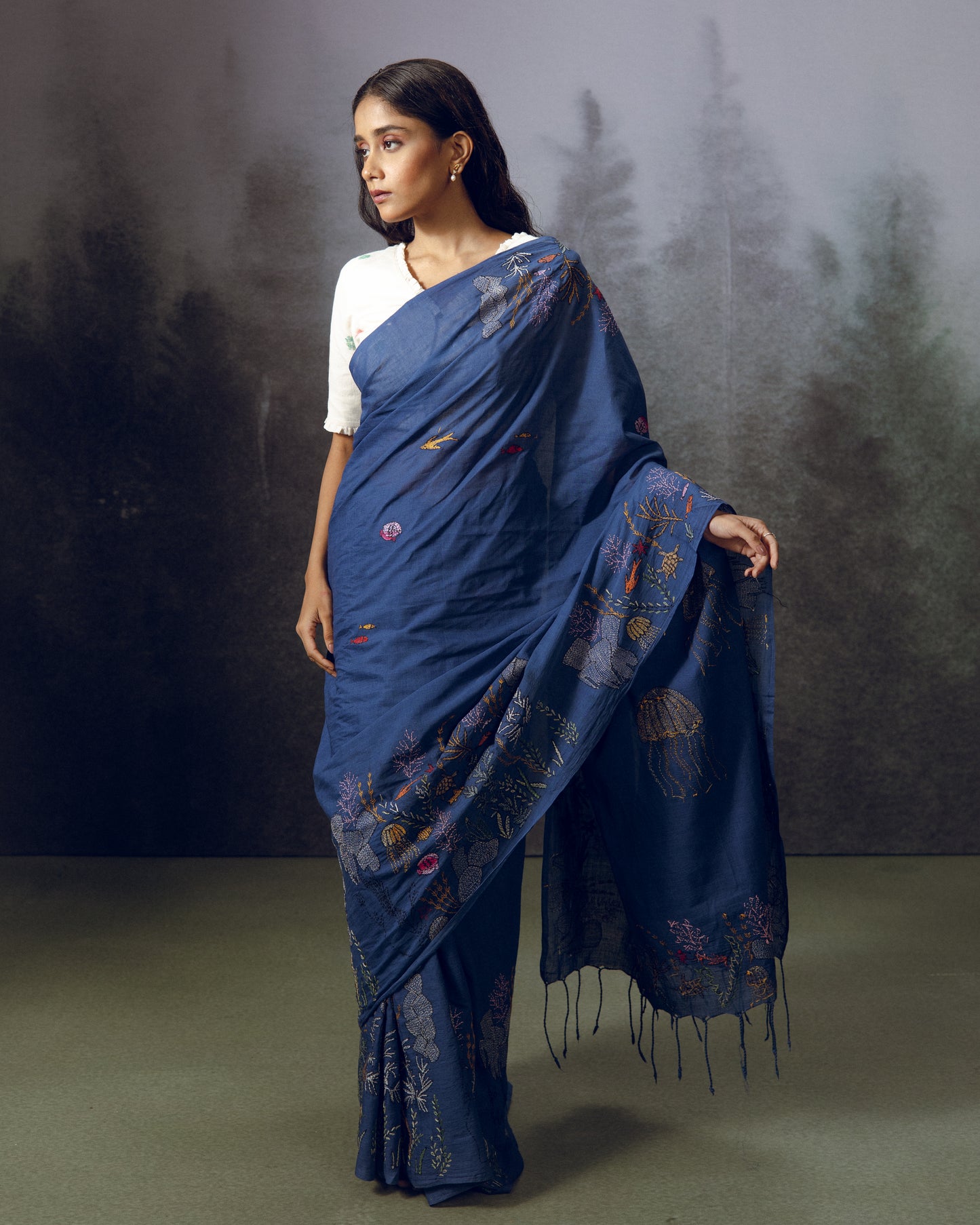 Aquatic Saree