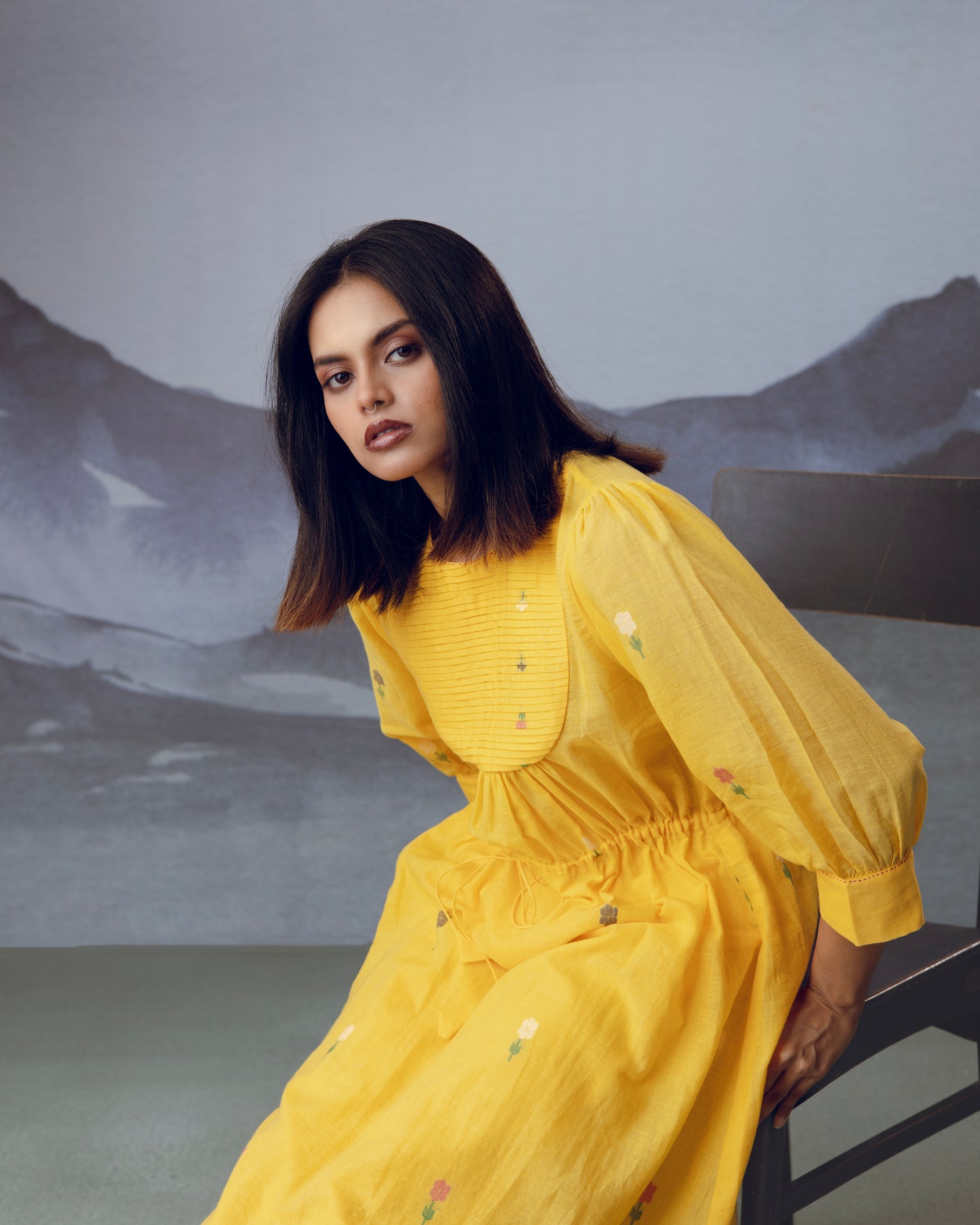 Yellow Phool Coord