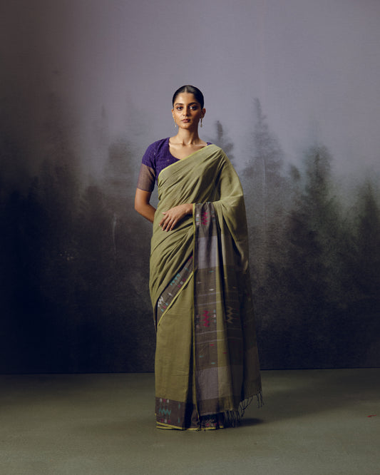 Moss Jamdani Saree
