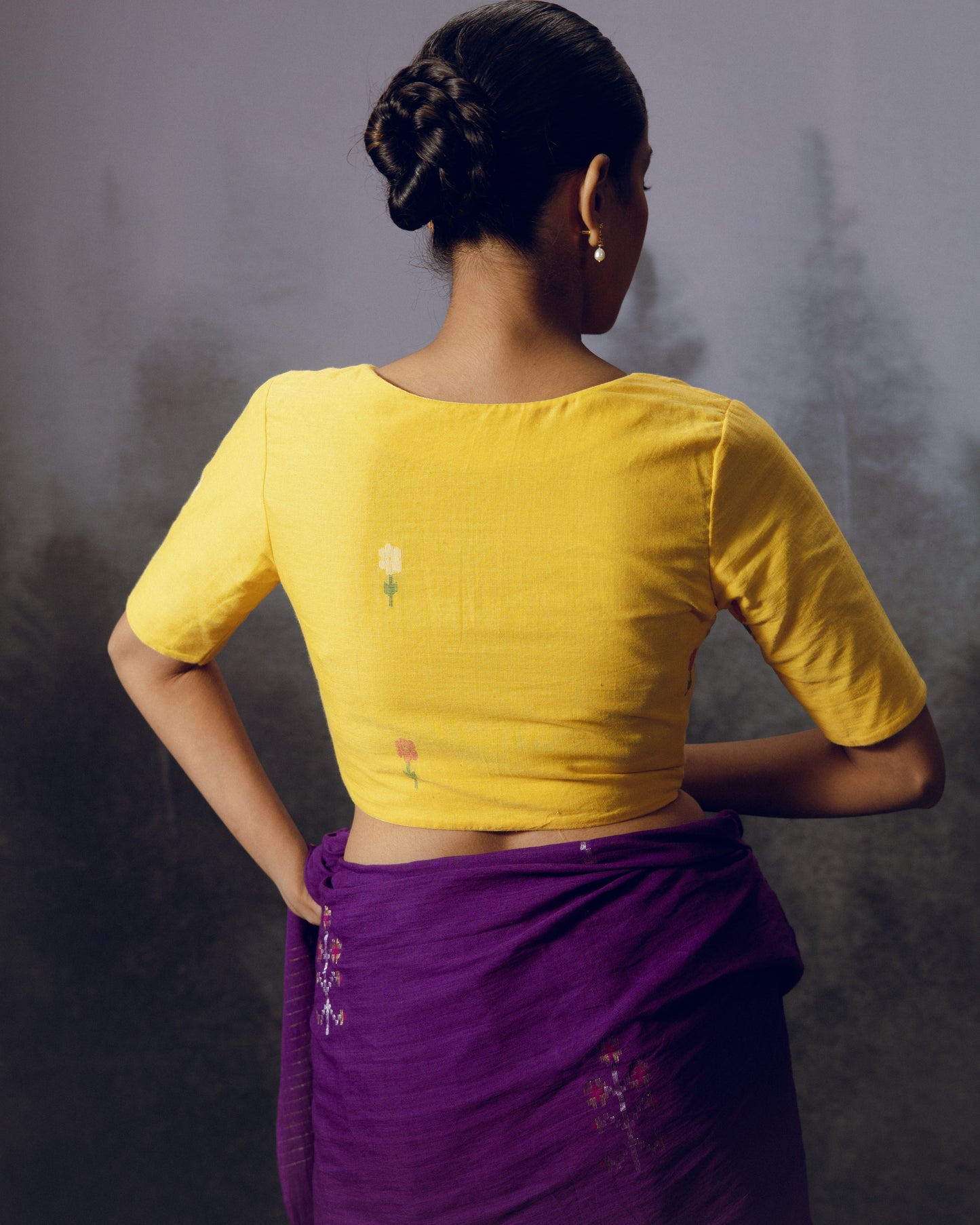 Yellow  Phool Blouse