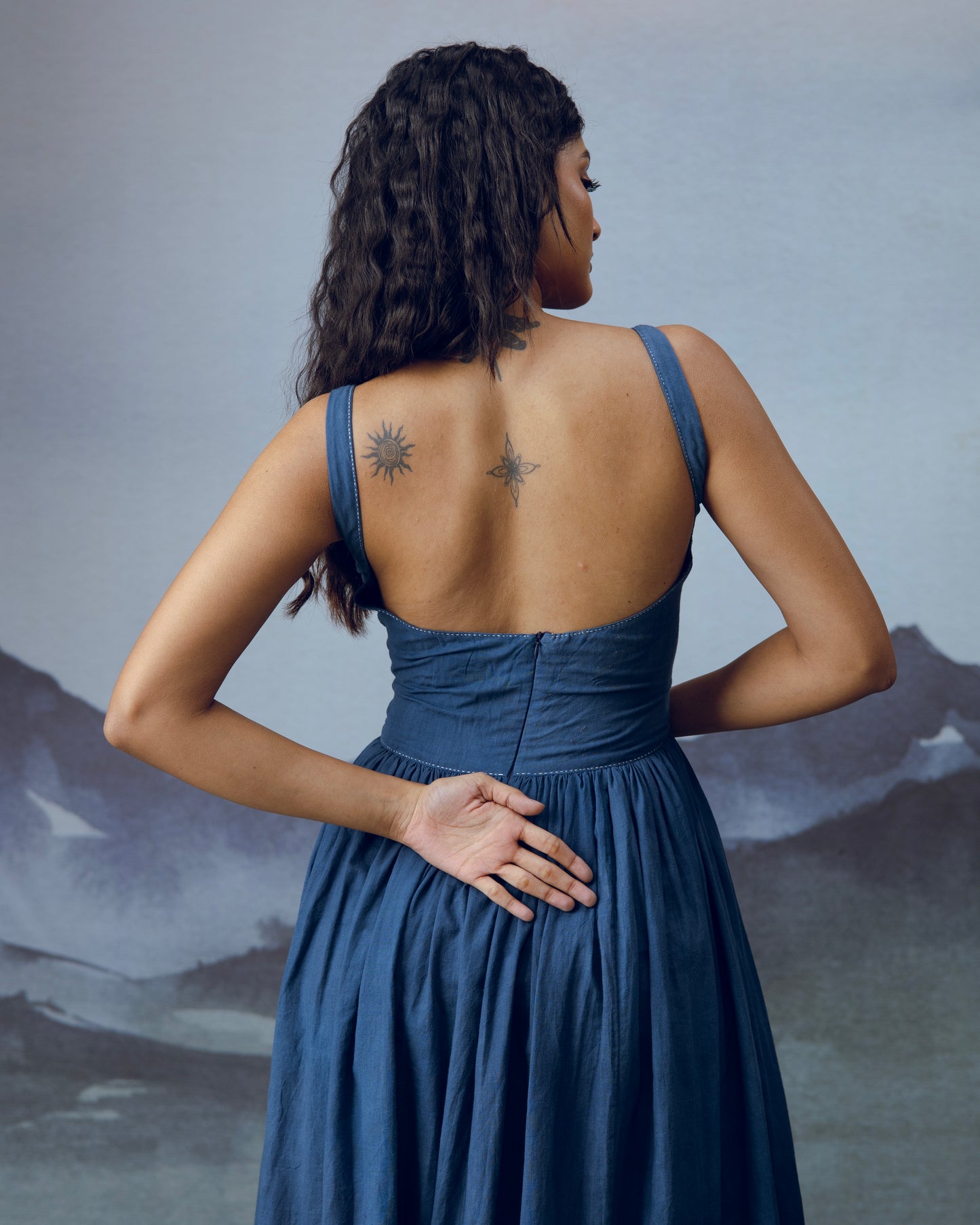 Indigo Sleeveless Dress