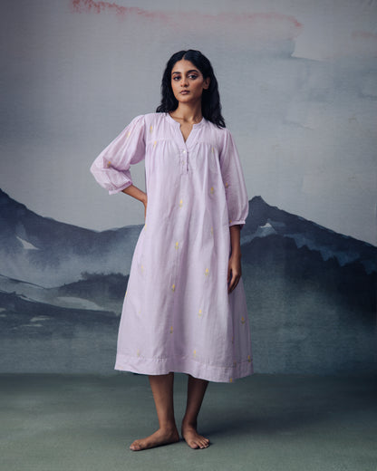 Lilac Pintuck Dress