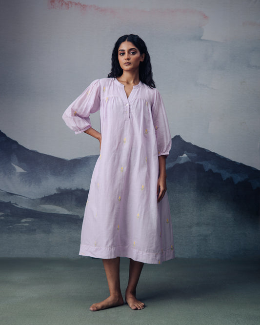 Lilac Pintuck Dress