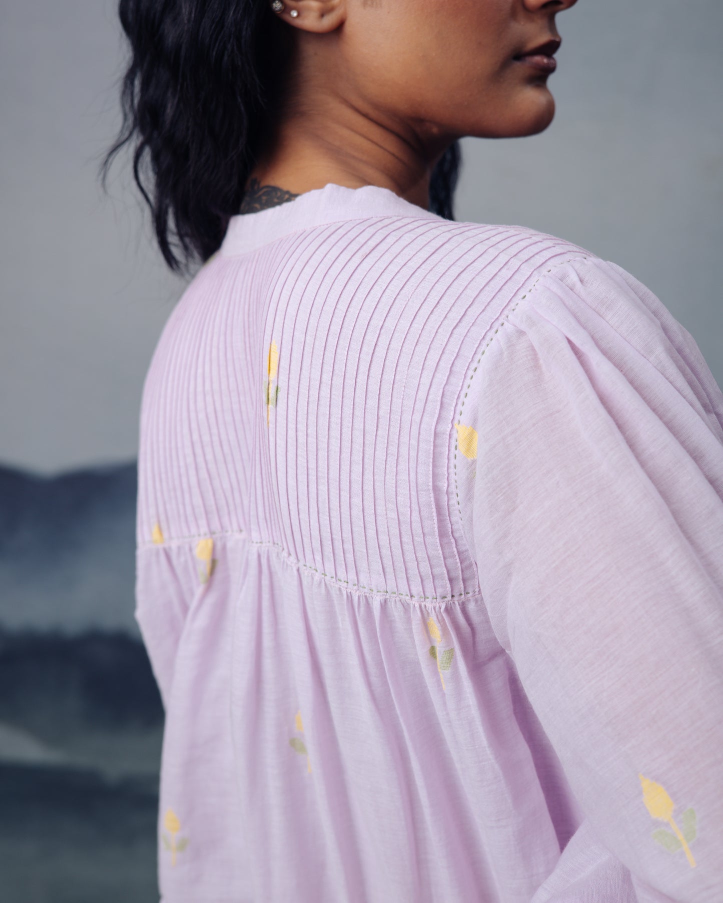 Lilac Pintuck Dress