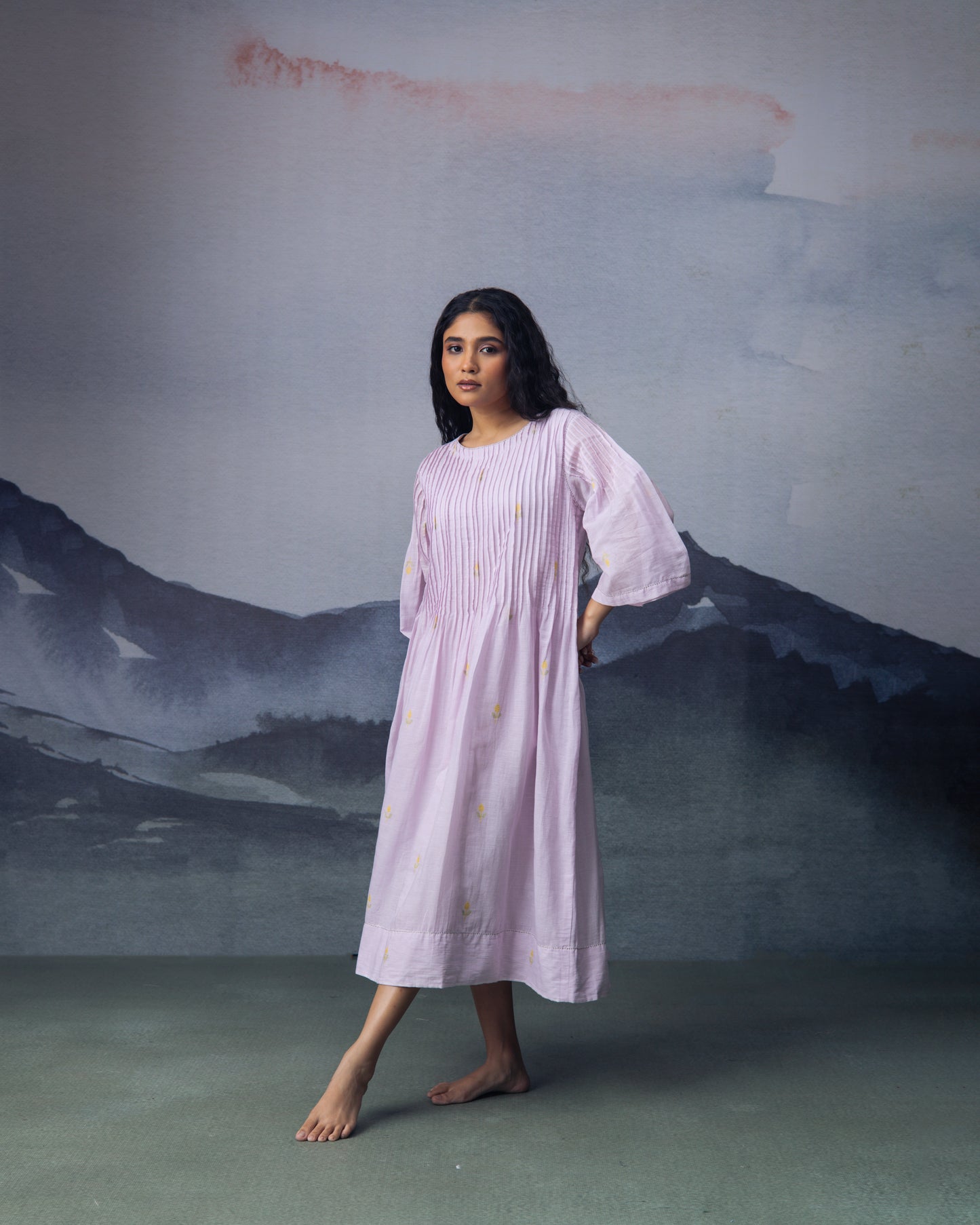 Lilac Midi Dress