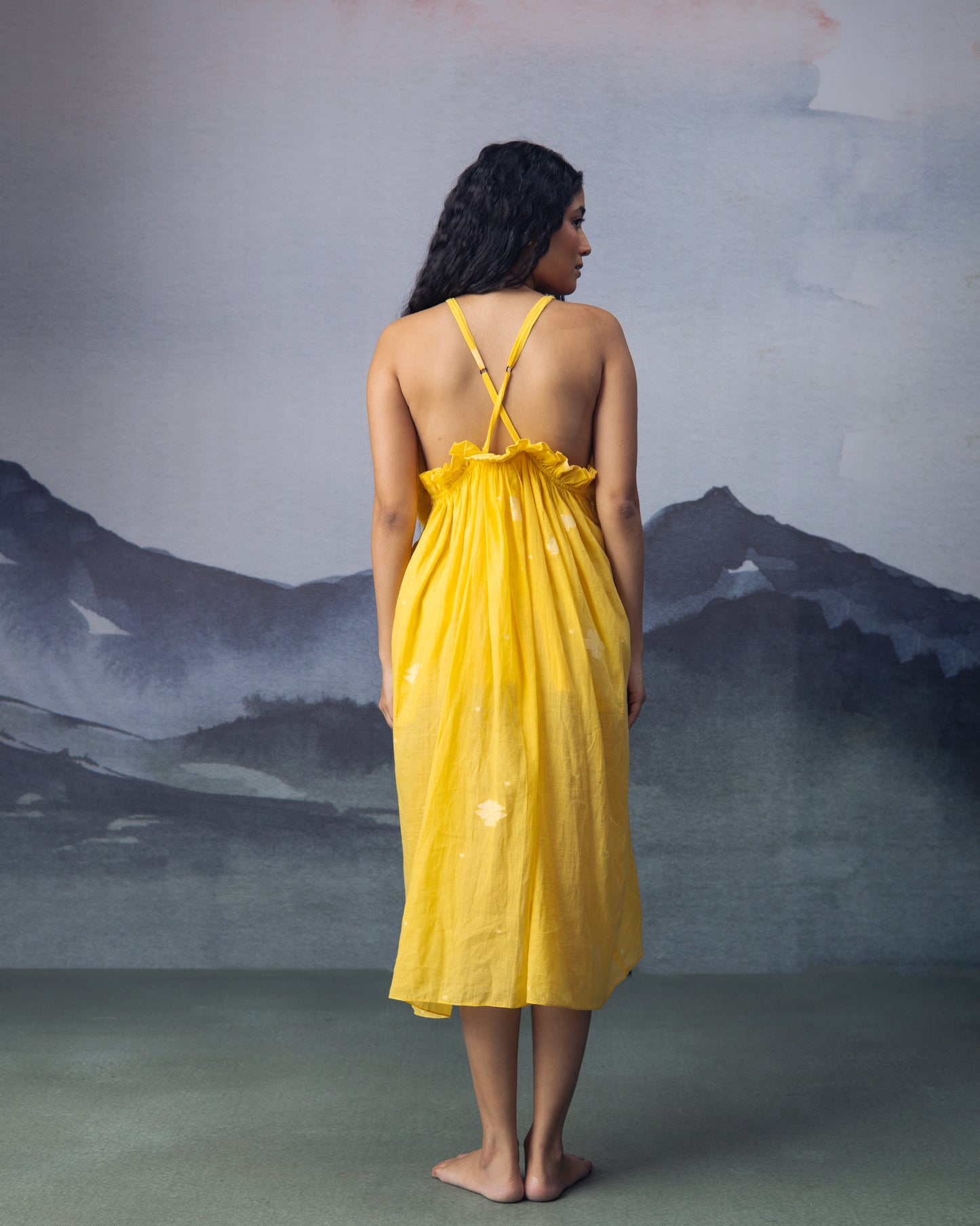 Daisy desire Yellow Strappy Dress