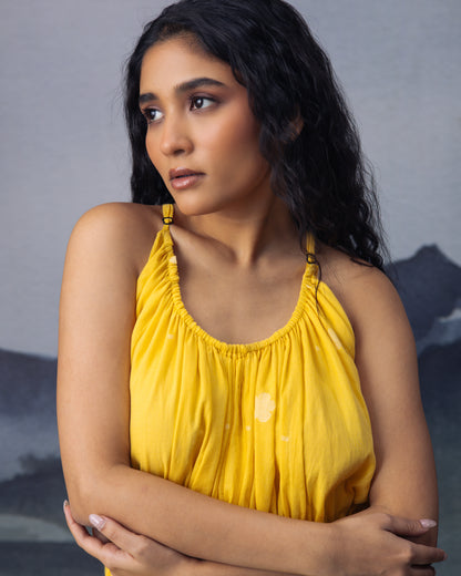 Daisy desire Yellow Strappy Dress