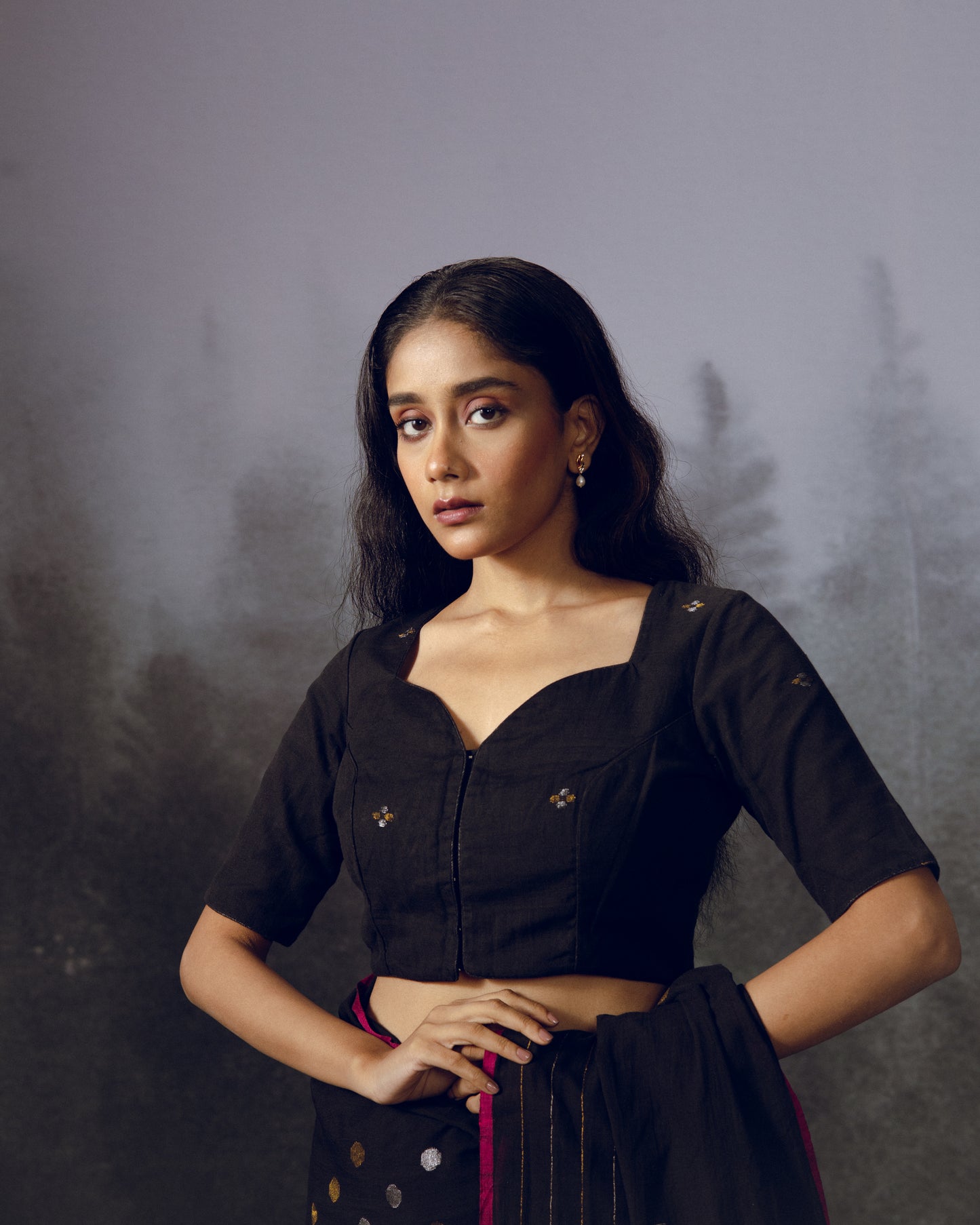 Black Ambar Zari Blouse