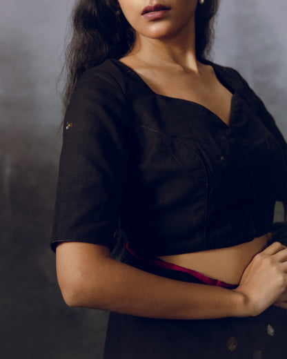 Black Ambar Zari Blouse