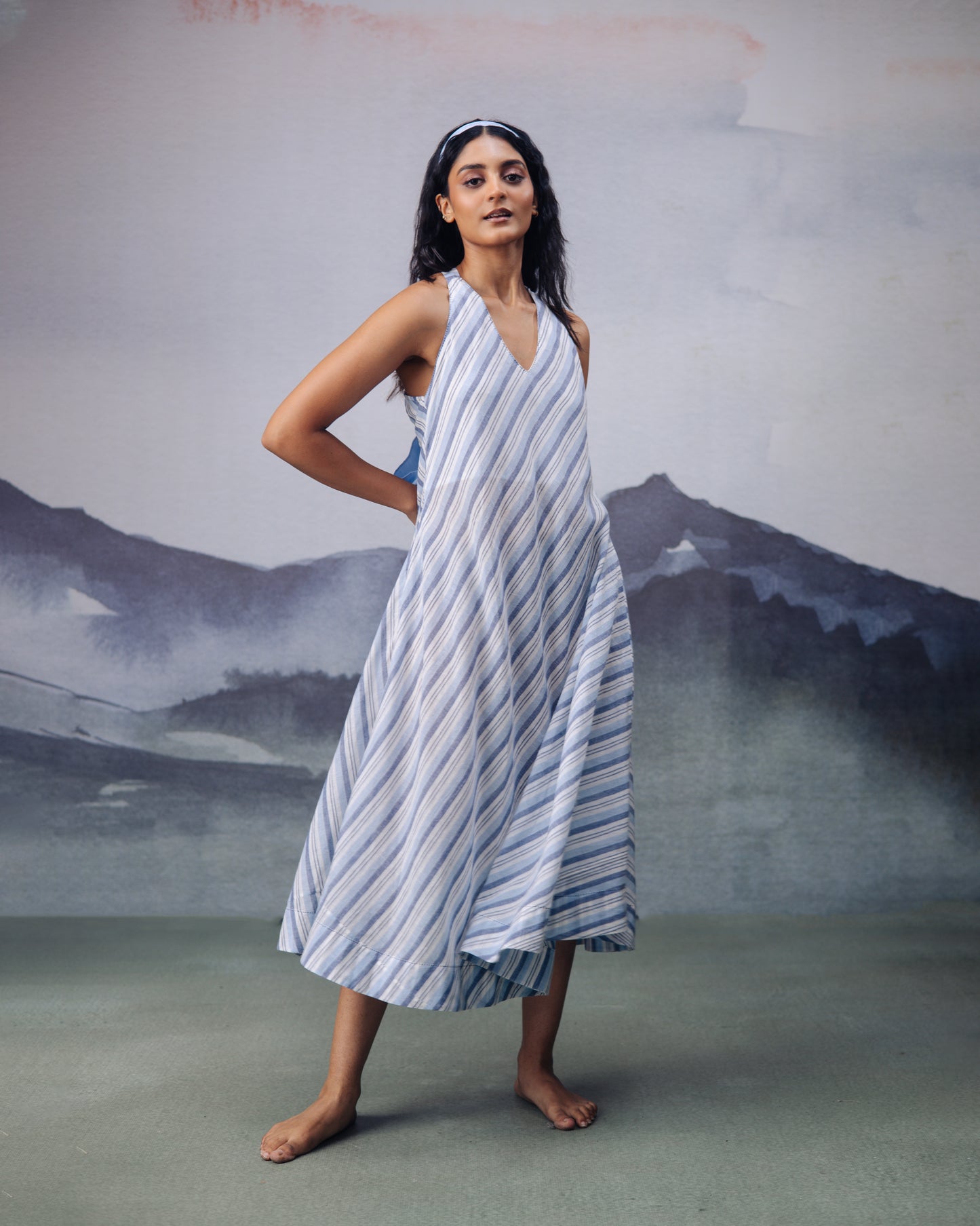 Hues of Blue Sleeveless Dress