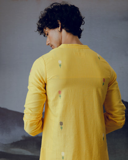 Yellow Phool Kurta