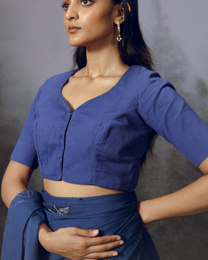 Indigo Plain Blouse