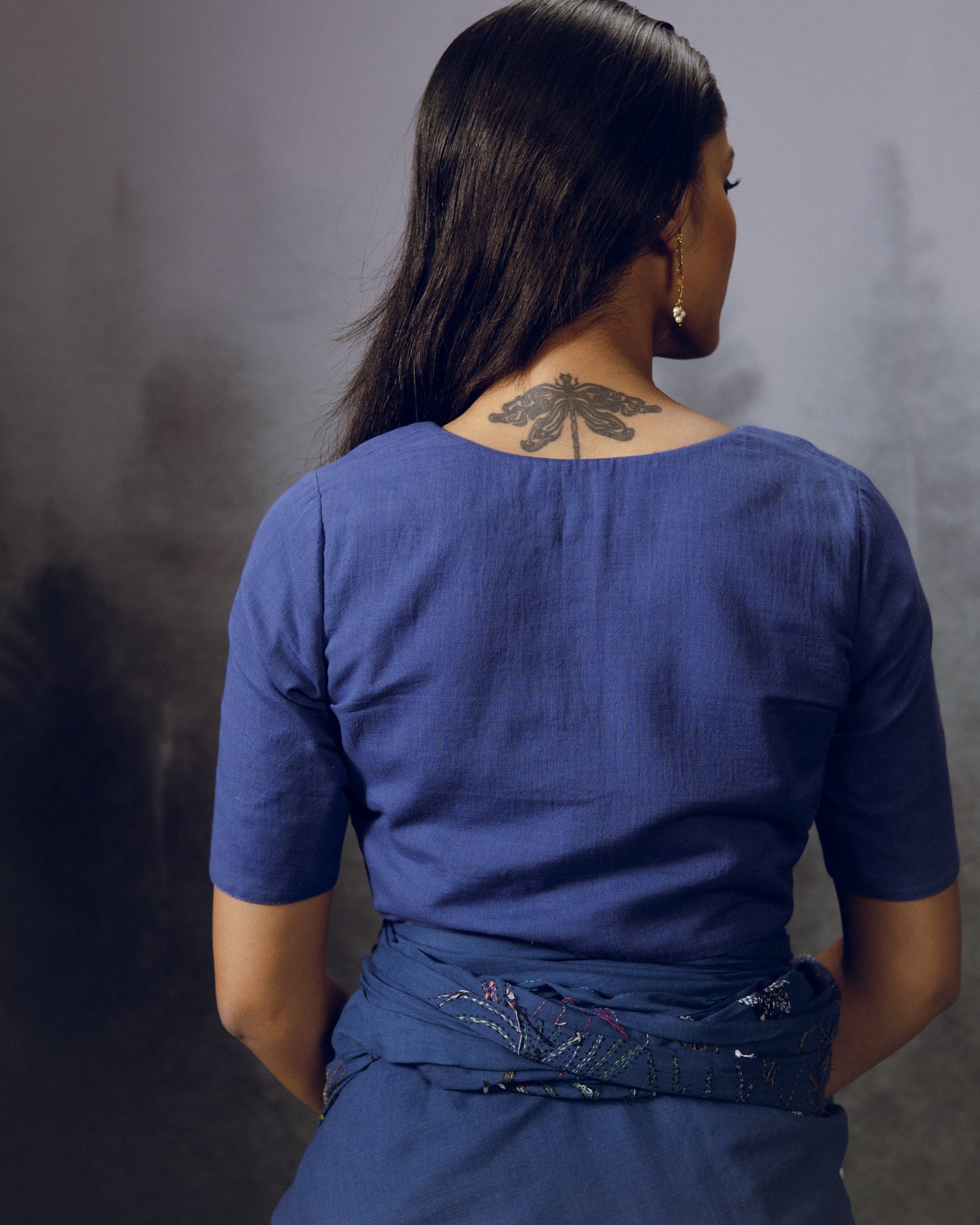 Indigo Plain Blouse