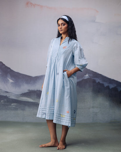 Sky Daisy Desire Pintuck Dress