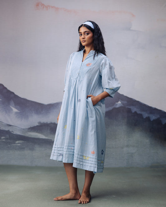 Sky Daisy Desire Pintuck Dress