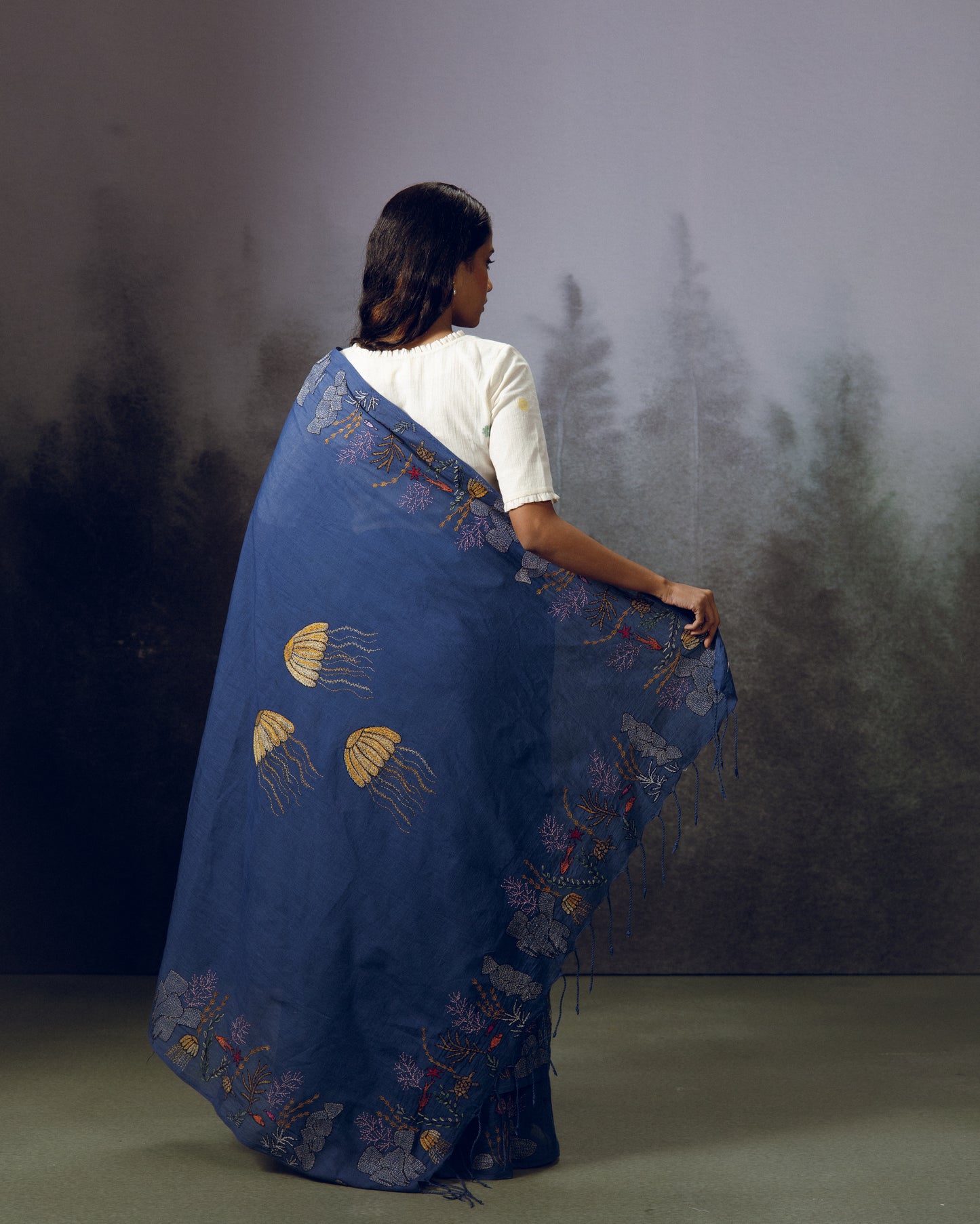 Aquatic Saree