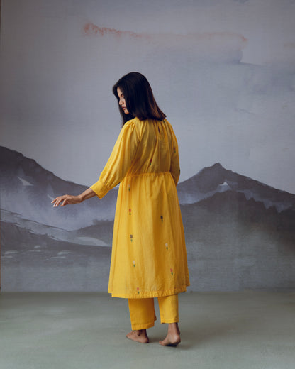 Yellow Phool Coord