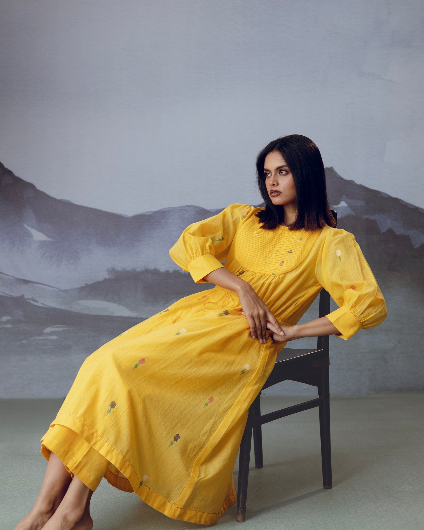 Yellow Phool Coord
