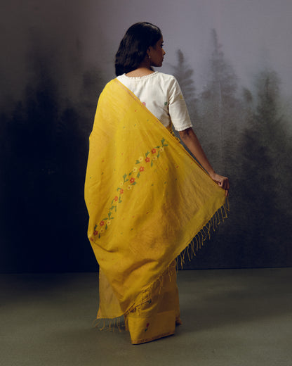 Holud phool Saree