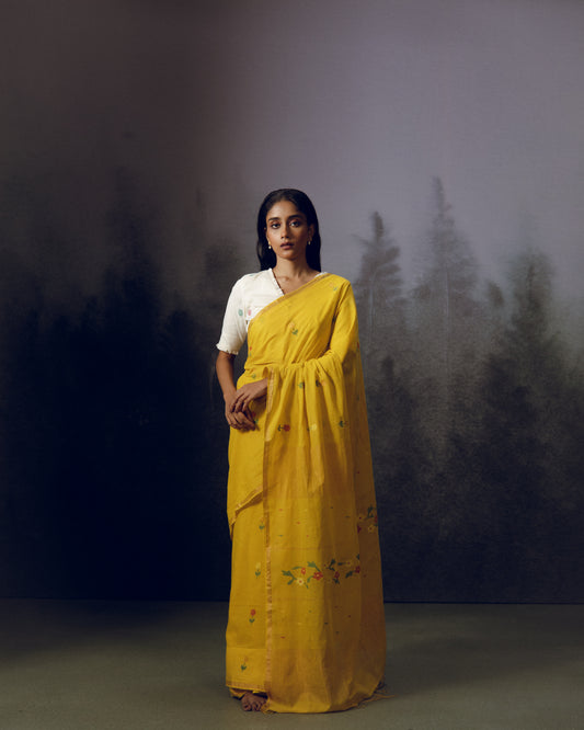 Holud phool Saree