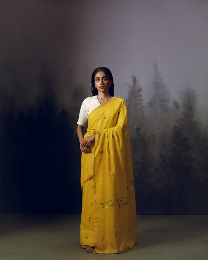 Holud phool Saree