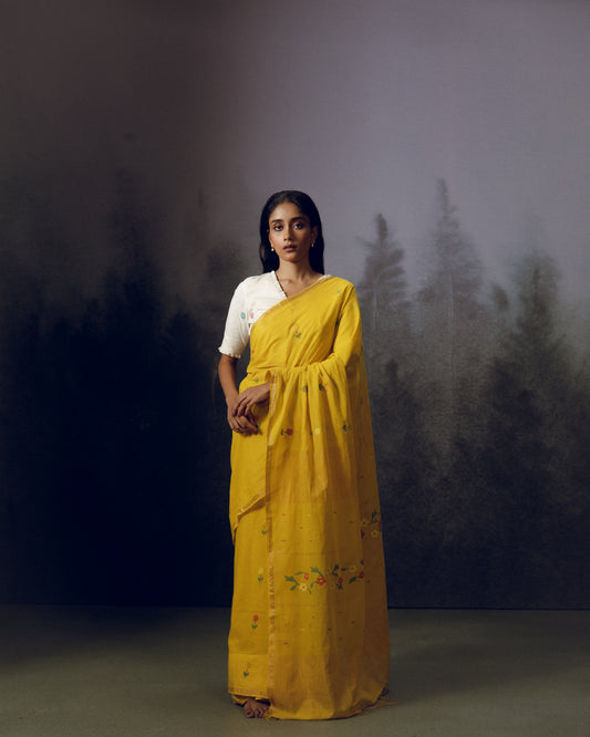 Holud phool Saree