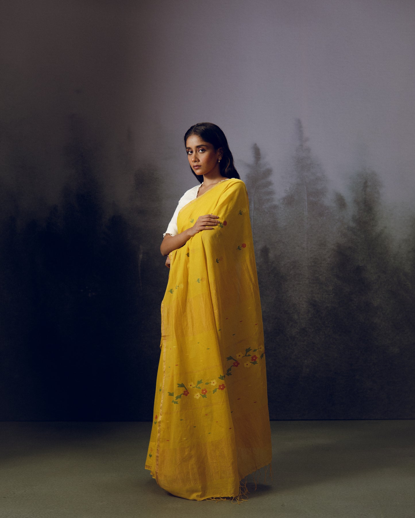 Holud phool Saree