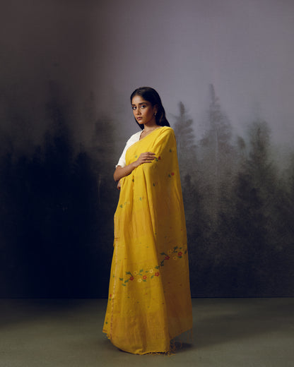 Holud phool Saree