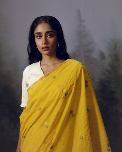 Holud phool Saree