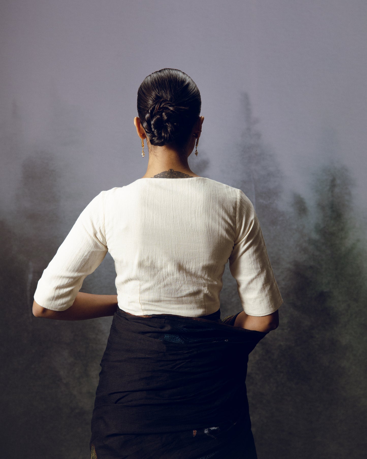 White Pleated Blouse