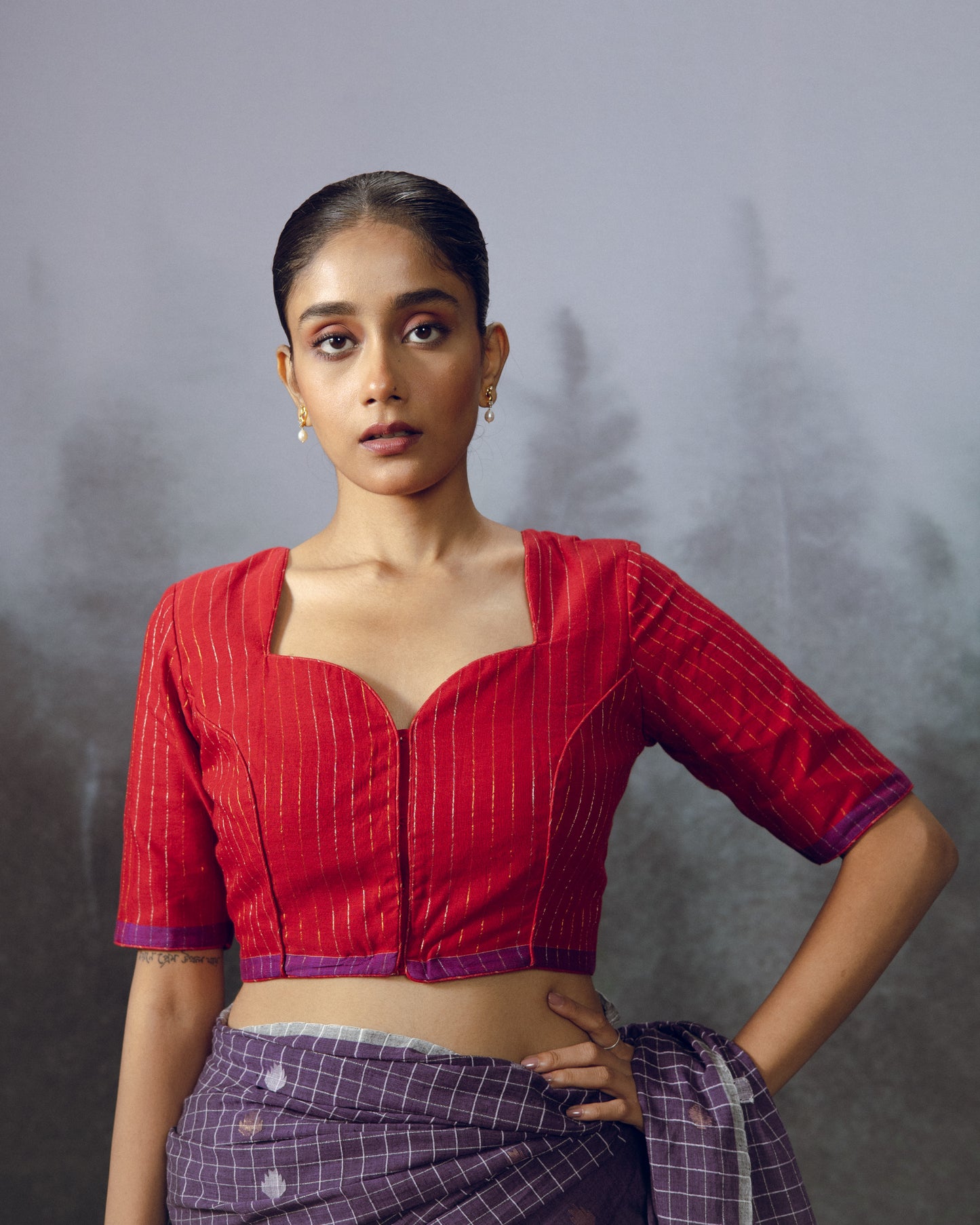 Malhar Zari Stripe Blouse