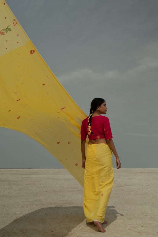 Yellow Daisies Desire Saree