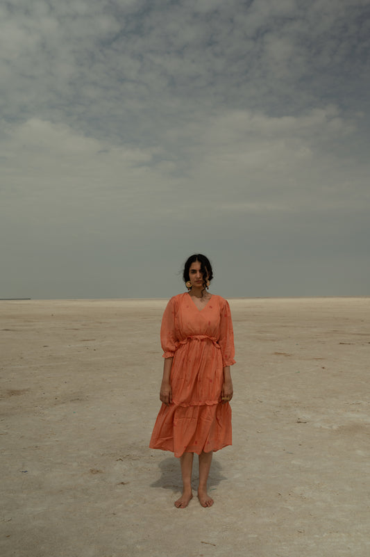 Coral layer Dress