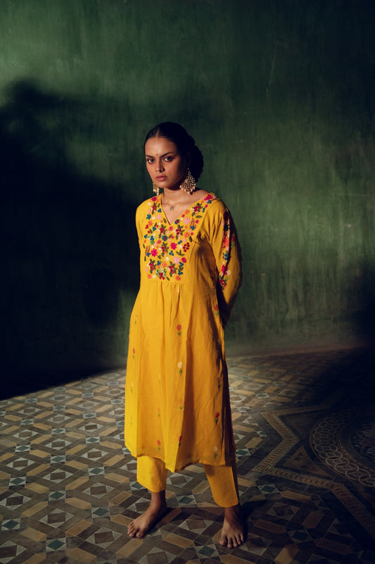 Yellow Nandan Co ord