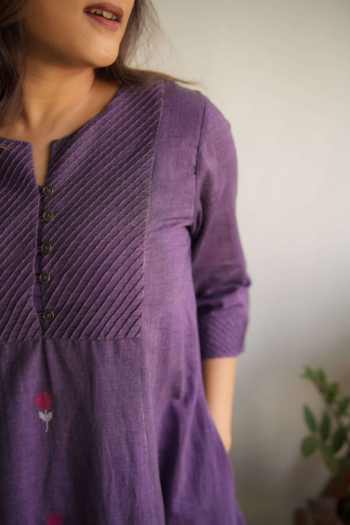 Pintuck Phool Kurta Dress