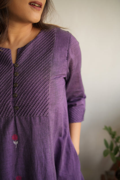Pintuck Phool Kurta Dress