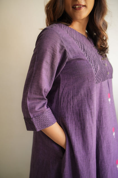 Pintuck Phool Kurta Dress