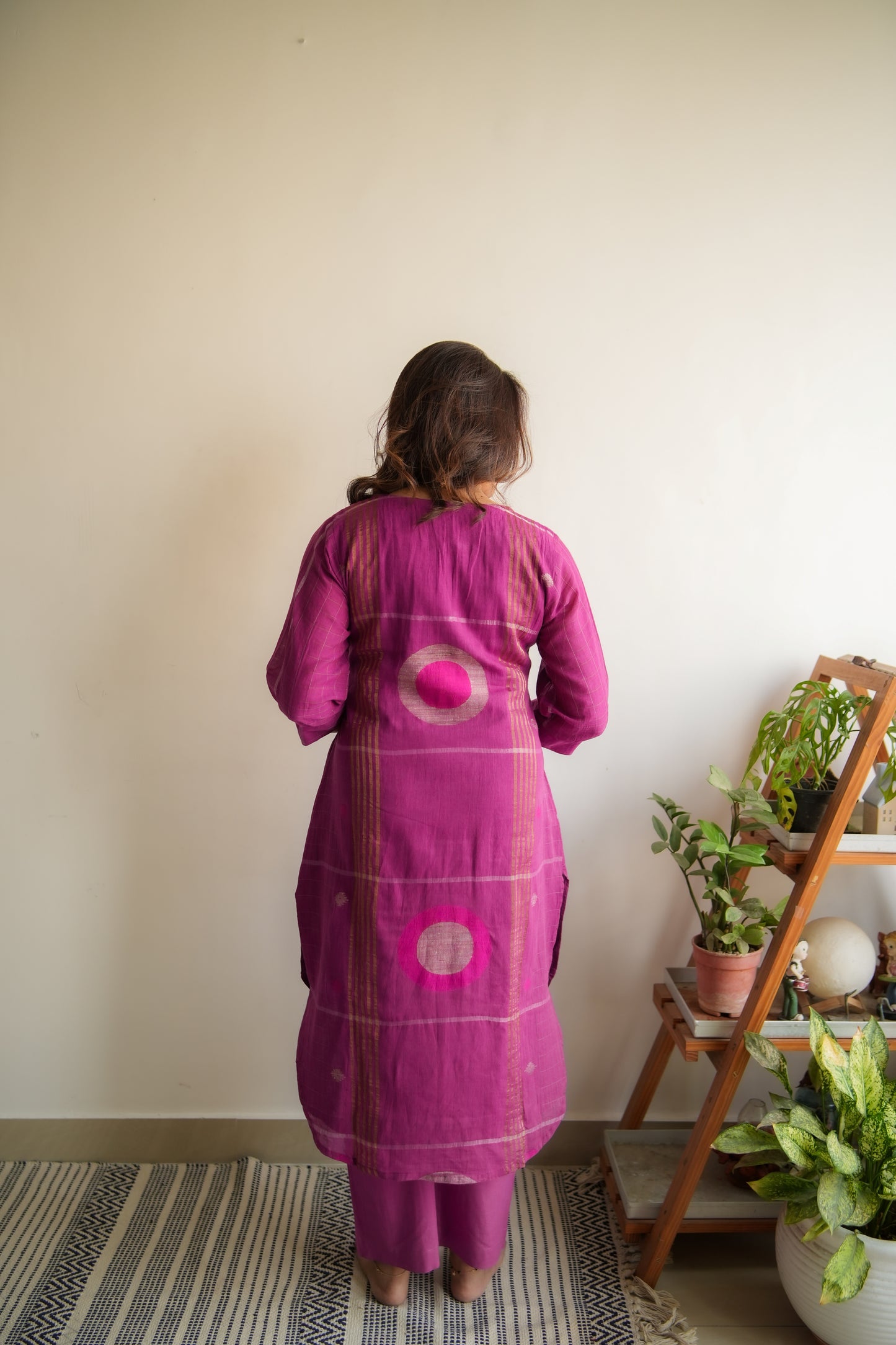 Purple Box Pleat Coord