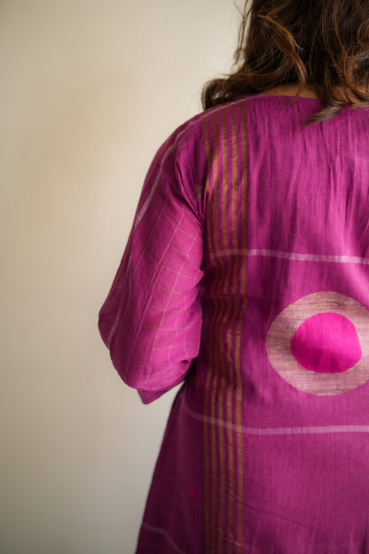 Purple Box Pleat Coord