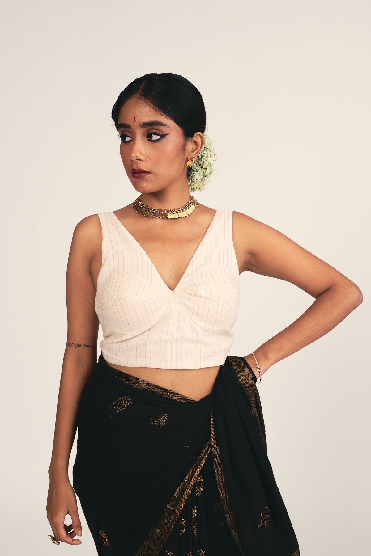 Ivory Zari Sleeveless Blouse