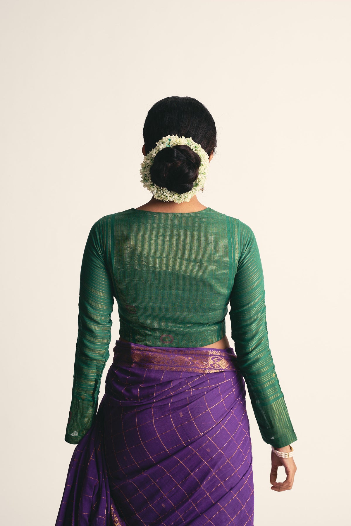 Emerald Full Sleeve V-Neck Blouse