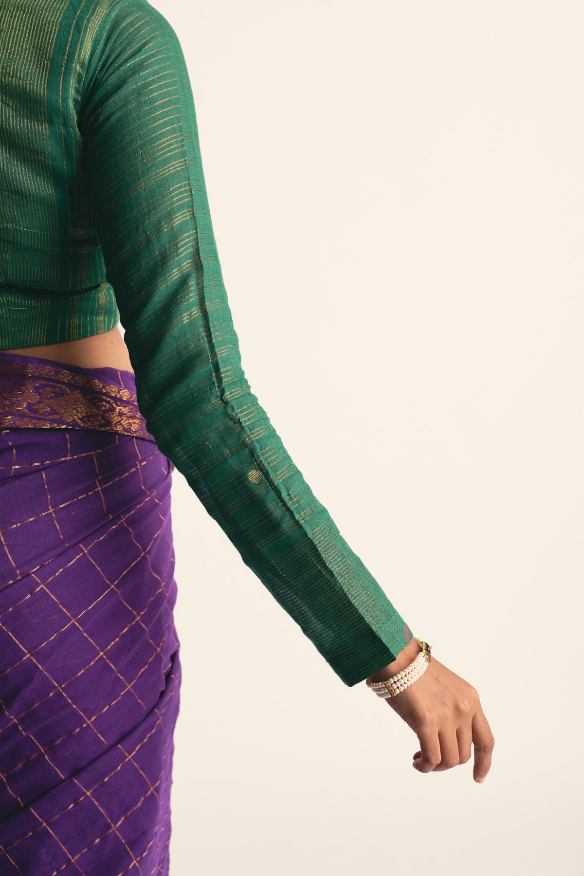 Emerald Full Sleeve V-Neck Blouse